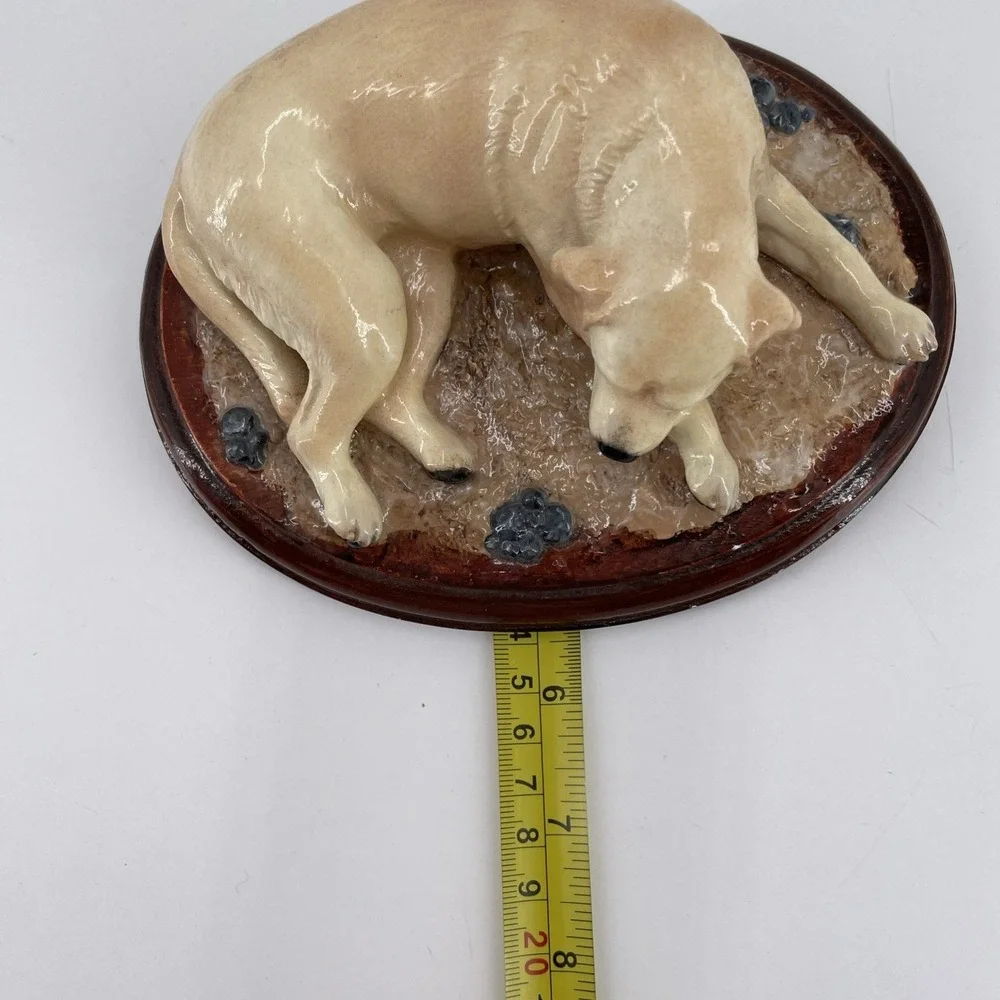 Limited Edition Sleeping Labrador Figure Hand Painted Dog Sculpture #74/1000
